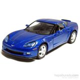 Kinsmart 1:36 Lacivert Chevrolet Corvette Z06 Çek-Bırak Araba (Die-Cast)