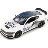 Kinsmart 1:36 Ölçek 2024 Ford Mustang Dark Horse Livery Edition Diecast Model Araç Beyaz