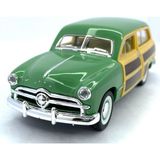 Kinsmart 1949 Ford Woody Wagon Çek Bırak 5inch. Lisanslı Model Araba, Oyuncak Araba 1:40 - Yeşil