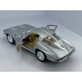Kinsmart 1963 Corvette Sting Ray - Çek Bırak 5inch. Lisanslı Model Araba, Oyuncak Araba 1:36 - Gri