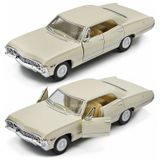 Kinsmart 1967 Chevrolet İmpala 1:34 Diecast Model Araba Krem Reng