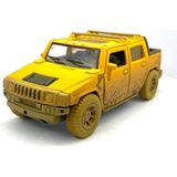 Kinsmart 2005 Hummer H2 Sut (Çamur Desenli) - Çek Bırak 5ınch. Lisanslı Model Araba, Oyuncak Araba - Renkli