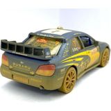 Kinsmart 2007 Subaru Impreza Wrc Lisanslı Model Araba 1:36 Mavi Çamurlu Çek Bırak 13 cm