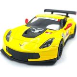 Kinsmart 2016 Corvette C7.r Çek Bırak 5inch. Lisanslı Model Araba , Oyuncak Araba 1:36 - Sarı