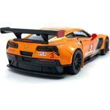Kinsmart 2016 Corvette C7.r Çek Bırak 5inch. Lisanslı Model Araba , Oyuncak Araba 1:36 - Turuncu