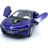 Kinsmart Bmw I8 - Çek Bırak 5inch. Lisanslı Model Araba, Oyuncak Araba 1:36 - Mor