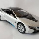 Kinsmart Bmw I8 - Çek Bırak 5inch. Lisanslı Model Oyuncak Araba 1:36 Gri