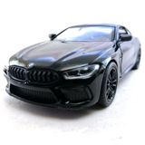 KiNSMART BMW M8 Yarışması Siyah Kırmızı 5 "1:36 Ölçekli Döküm Metal Model Oyuncak Araba w/Geri Çekilme Eylem