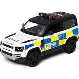 Kinsmart Çek Bırak Land Rover Defender 90 ( Polis Arabası ) 1:36 Ölçek
