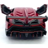 Kinsmart Lamborghini Veneno Lisanslı Model Araba 1:36 Bordo Çek Bırak 13 cm Kaliteli Diecast