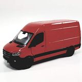 KiNSMART - Mercedes-Benz Sprinter Kargo Van 1:48 O Ölçekli 5 inç Kalıp Dökme Metal Model Oyuncak Kamyonet, Geri Çekmeli Hareketli (Kırmızı)