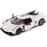 Kinsmart Metal Çek Bırak Araba Koenigsegg Jesko Absolut 1/36 Ölçekli - Beyaz