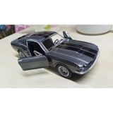 Kinsmart Oyuncak Metal Model Araba 1/36 Çek Bırak 1967 Siyah Shelby Gt-500 Füme