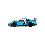 Kinsmart Porsche GT2 Rs Diecast Çek Bırak Metal Araba 1:34 Ölçek Turkuaz