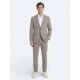 Kip Açık Kahve Düz Modern Fit Takım Elbise - 6 Drop - 48