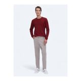 Kip Dokuma Carrot Fit Casual Pamuk Karışımlı Pantolon, 38, 49416, Bej, Erkek