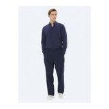 Kip Dokuma Loose Fit Casual Pantolon, 32, 49796, Lacivert, Erkek