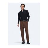 Kip Dokuma Relaxed Fit Casual Pamuk Karışımlı Pantolon, 38, 52028, Kahverengi, Erkek