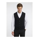 Kip Erkek Siyah Regular Fit Casual Örme Triko Yelek, M Beden
