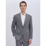 Kip Gri Çizgili Modern Fit Takım Elbise