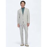 Kip Gri Desenli Comfort Fit Örme Takım Elbise - 6 Drop - 58