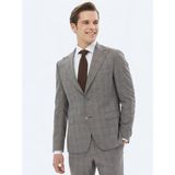 Kip Gri Mikro Modern Fit Takım Elbise - 46