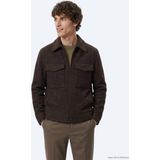 Kip Kahverengi Regular Fit Gömlek Yaka Casual Dokuma Mont - 2XL