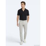 Kip Lacivert Çizgili Regular Fit Kısa Casual %100 Pamuk Gömlek - 3XL