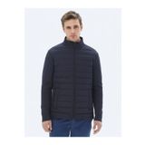 Kip Lacivert Regular Fit Dik Yaka Casual Dokuma Mont