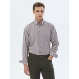 Kip Lila Fitilli Regular Fit Dokuma Kadife Casual %100 Pamuk Gömlek