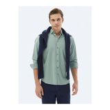 Kip Mint Fitilli Regular Fit Dokuma Kadife Casual %100 Pamuk Gömlek