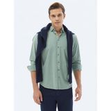 Kip Mint Fitilli Regular Fit Uzun Dokuma Kadife Casual %100 Pamuk Gömlek - 40