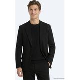 Kip Siyah Çizgili Modern Fit Örme Takım Elbise - 6 Drop - 52