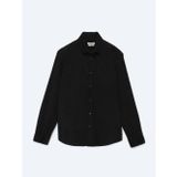 Kip Siyah Fitilli Regular Fit Dokuma Kadife Casual %100 Pamuk Gömlek