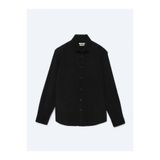 Kip Siyah Fitilli Regular Fit Dokuma Kadife Casual%100 Pamuk Gömlek, 41, 10155122, SİYAH, Erkek