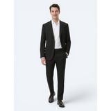 Kip Siyah Mikro Regular Fit Yün Karışımlı Takım Elbise - 4 Drop - 54