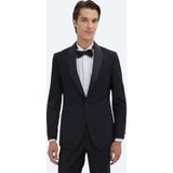 Kip Siyah Slim Fit Şal Yaka Dokuma Smokin Takım Elbise