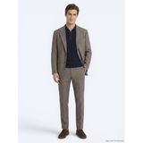 Kip Vizon Çizgili Modern Fit Ipek Karışımlı Takım Elbise - 6 Drop - 48
