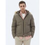 Kip Vizon Regular Fit Kapüşonlu Casual Dokuma Mont - 3XL