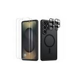Kipcase Samsung Galaxy S22 Ultra Uyumlu Kılıf Kamera Lens+Ekran Koruyucu Hediyeli Magsafe Şarj Destekli iz Tutmaz Mat Kapak