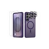 Kipcase Samsung Galaxy S23 Ultra Uyumlu Kılıf Kamera Lens+Ekran Koruyucu Hediyeli Magsafe Şarj Destekli iz Tutmaz Mat Kapak