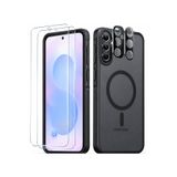 Kipcase Samsung Galaxy S24 Plus Uyumlu Kılıf Kamera Lens+Ekran Koruyucu Hediyeli Magsafe Şarj Destekli iz Tutmaz Mat Kapak