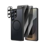 Kipgsm Samsung Galaxy S23 Ultra Uyumlu Kamera Lens+Ekran Koruyucu Magsafe Şarj Destekli iz Tutmaz Mat Kapak