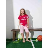 Kıpırık Baby Kız Çocuk Desenli Kırmızı Şortlu Pijama Takımı - 14 - 15 Yaş