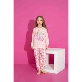 Kıpırık Baby Kız Çocuk Desenli Uzun Kollu Pijama Takımı - 3 Yaş - Pembe