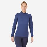 Kiprun Skincare Mavi Uzun Kollu Dikişsiz Spor Koşu Kadın T-Shirt