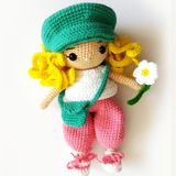 Kır Güzeli Bebek Amigurumi Organik Oyuncak