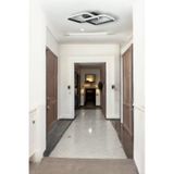 Kira Gri Renk Salon - Mutfak - Hol Beyaz Led 2 Li Avize Gri