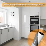 Kıraç Parlak Beyaz Arkası Gri Lake Görünüm Yapışkanlı Kaplama Folyosu - Premium - 76 x 1000 cm