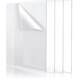 Kıraç Reklam 2.8 - 3mm Şeffaf - Beyaz Pleksi Levha Cam Görünümlü Akrilik Mika Pleksiglass Tüm Ebatlar - 55x70cm